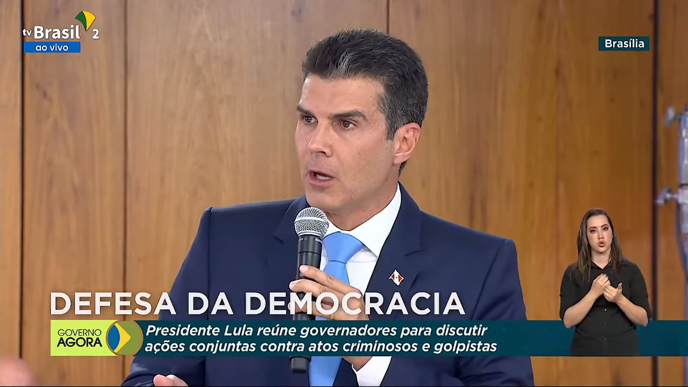 Helder defendeu a união dos Estados para combater os atos antidemocráticos e criminosos vistos no DF.