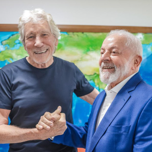 Lula e Roger Waters conversam sobre política e música em Brasília