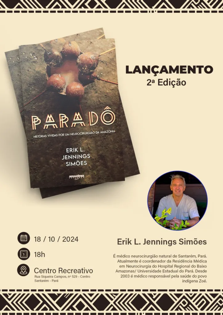 Sextou com o lançamento da 2ª edição do livro paradô do Dr. Erik Jennings no centro recreativo