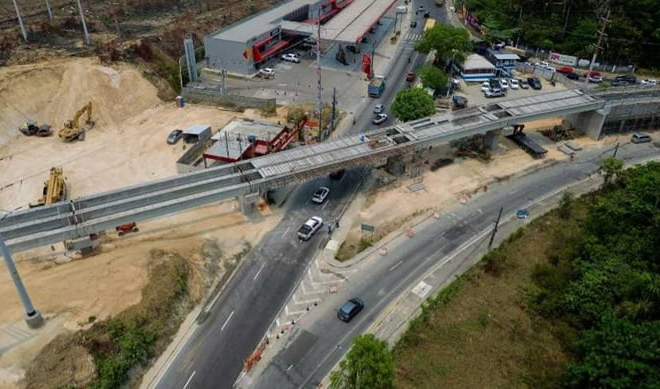 Viaduto Márcio Souza está em fase de conclusão e deverá ser entregue até o dia 20 de outubro