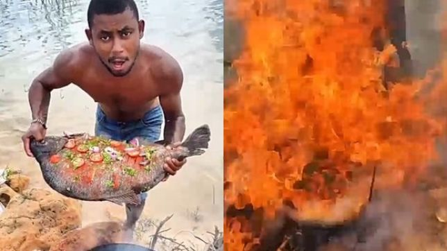 Homem tenta fritar peixe gigante e a internet reage! Assista!