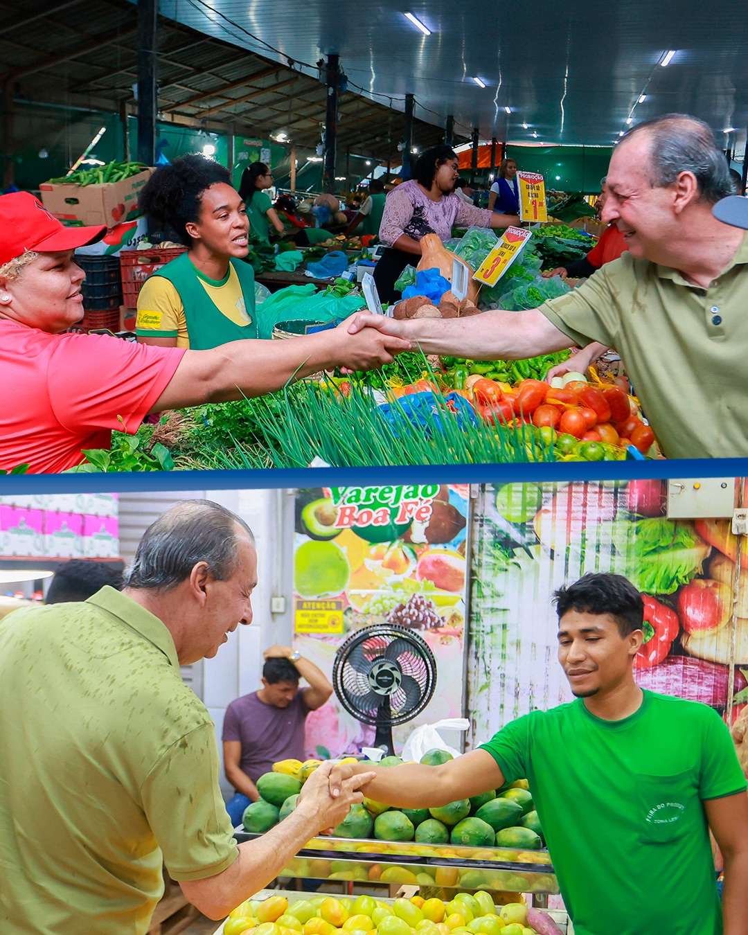 No feriado da Consciência Negra, Omar Aziz percorre a Feira do Mutirão e aproxima diálogo com trabalhadores