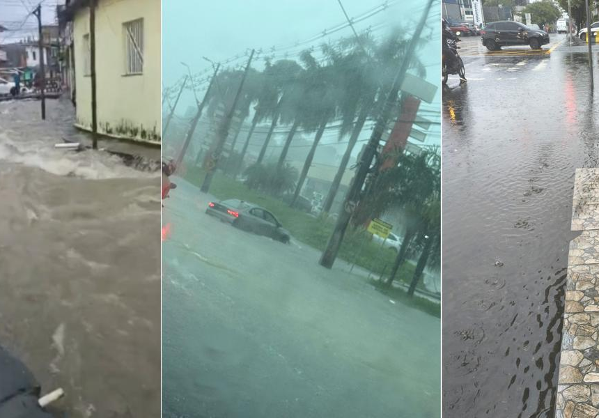 Chuva intensa castiga Manaus e deixa rastro de ocorrências em toda a cidade