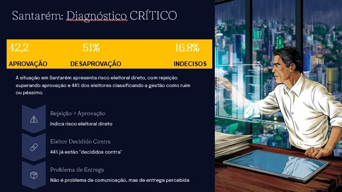 Rejeição em alta acende alerta para José Maria Tapajós em Santarém