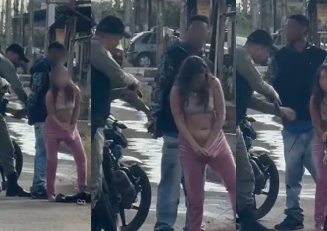 Mulher retira pistola escondida nas partes íntimas durante abordagem policial